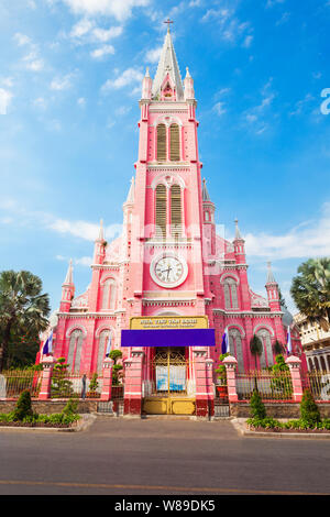 Tan Dinh Pfarrei Kirche oder Kirche des Heiligen Herzen Jesu ist eine Kirche in der Stadt Ho Chi Minh in Vietnam Stockfoto