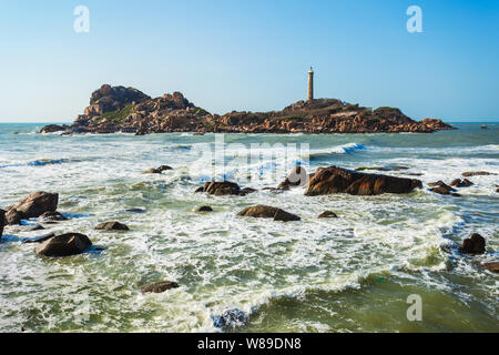 Ke Ga Leuchtturm und Schönheit Felsen in der Nähe von Mui Ne oder Phan Thiet Stadt in Vietnam. Stockfoto