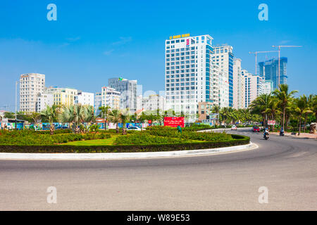 Da Nang City Skyline Antenne Panoramablick. Danang ist die viertgrößte Stadt in Vietnam. Stockfoto