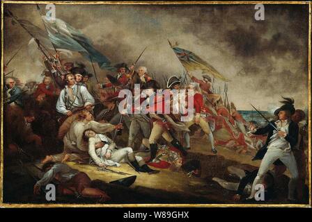 Der Tod von General Warren, der Schlacht von Bunker Hill, 17. Juni 1775. Stockfoto