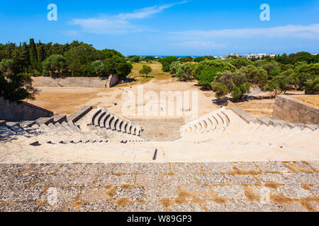 Akropolis antike Stadion in Rhodos Stadt auf der Insel Rhodos in Griechenland Stockfoto