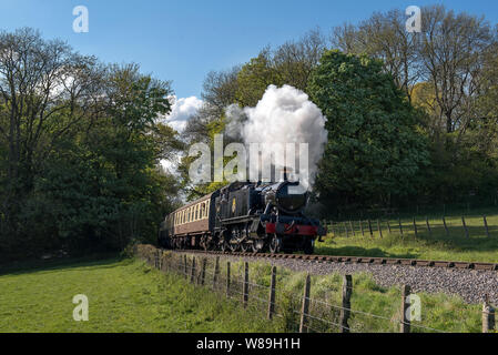 5199 Arbeitet ein Zug auf der West Somerset Railway. Stockfoto