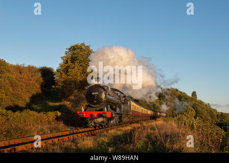 Q6 Nr. 63395 Werke einen Zug auf der SVR im Herbst Dampf Gala Stockfoto