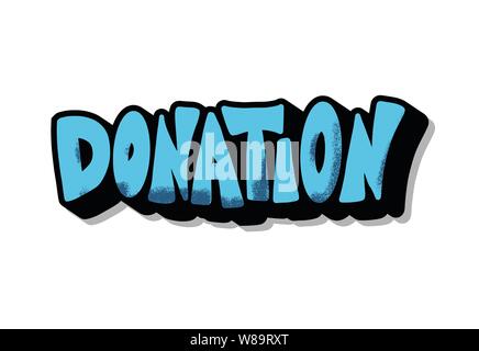 Spende Zitat auf weißem Hintergrund. Vector Farbe Text. Stock Vektor