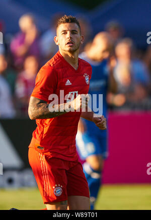 Tegernsee, Deutschland. 8. August, 2019. Rottach Egern, Deutschland. 08 Aug, 2019. Lucas HERNANDEZ (FCB 21) halbe Größe, Porträt, in dem Freundschaftsspiel FC BAYERN MÜNCHEN - FC ROTTACH-EGERN in den Trainings Camp 1. Deutschen Fußball-Bundesliga, Rottach-Egern, Tegernsee, August 08, 2019 Saison 2018/2019, FCB, Kredit: Peter Schatz/Alamy leben Nachrichten Stockfoto