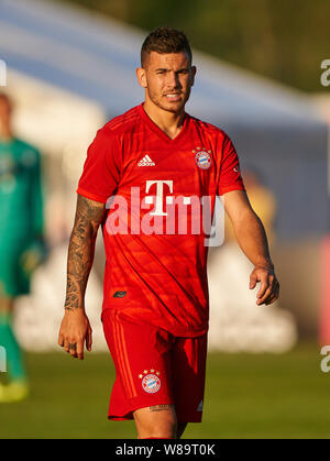 Tegernsee, Deutschland. 8. August, 2019. Rottach Egern, Deutschland. 08 Aug, 2019. Lucas HERNANDEZ (FCB 21) halbe Größe, Porträt, in dem Freundschaftsspiel FC BAYERN MÜNCHEN - FC ROTTACH-EGERN in den Trainings Camp 1. Deutschen Fußball-Bundesliga, Rottach-Egern, Tegernsee, August 08, 2019 Saison 2018/2019, FCB, Kredit: Peter Schatz/Alamy leben Nachrichten Stockfoto