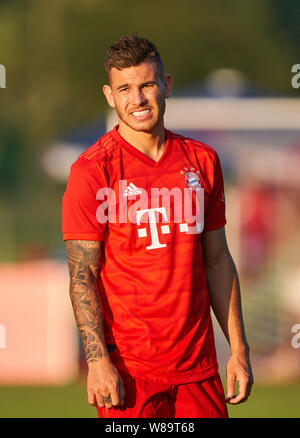 Tegernsee, Deutschland. 8. August, 2019. Rottach Egern, Deutschland. 08 Aug, 2019. Lucas HERNANDEZ (FCB 21) halbe Größe, Porträt, in dem Freundschaftsspiel FC BAYERN MÜNCHEN - FC ROTTACH-EGERN in den Trainings Camp 1. Deutschen Fußball-Bundesliga, Rottach-Egern, Tegernsee, August 08, 2019 Saison 2018/2019, FCB, Kredit: Peter Schatz/Alamy leben Nachrichten Stockfoto