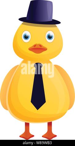Ente elegante Symbol. Cartoon von Ente elegante Vektor Symbol für Web Design auf weißem Hintergrund Stock Vektor