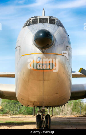 Eine 1950er Jahre Douglas C-124 Gobemaster, der den Spitznamen "Alte Sharky" USAF Heavy lift Frachtflugzeug Stockfoto