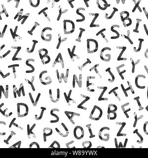 Nahtlose Muster mit Buchstaben. Einfache Abdeckung. Vector Illustration. Stock Vektor