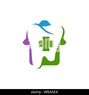 Zahnmedizinische Klinik Logo Zahn abstrakt Design vector Template Stock Vektor