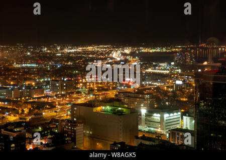 Blick vom Center City Sky Scraper Blick nach Süden Osten bei Nacht Stockfoto