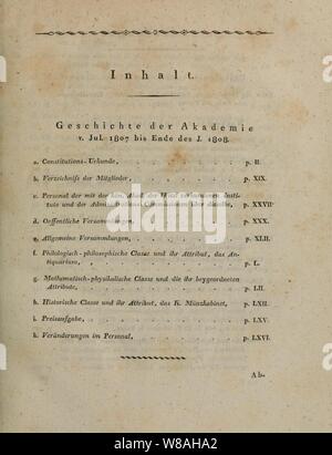 Denkschriften der Königlichen Akademie zu München . Stockfoto