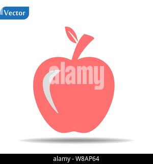 Apple Vektor icon. Apfel Obst Abbildung Symbol. Web design Vector Logo. Apple isoliert auf Hintergrund Stock Vektor