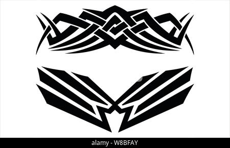 Vektor Tribal Tattoo Design, eps 10. Stock Vektor