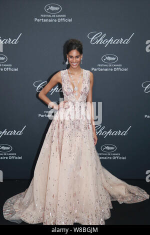 Französische Modell Cindy Bruna kommt für die chopard Wild Party während des 69. Filmfestival in Cannes Cannes, Frankreich, 16. Mai 2016. Stockfoto