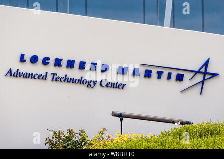 August 5, 2019 in Palo Alto/CA/USA - Lockheed Martin Advanced Technology Center (ATC) Zeichen in ihren Campus in Silicon Valley; es ist die R&D-c Stockfoto