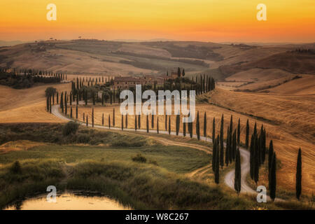 Asciano, Toskana, Italien, Europa Stockfoto