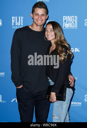 Los Angeles, USA. 08 Aug, 2019. LOS ANGELES, Kalifornien, USA - AUGUST 08: professionelle Baseball shortstop Corey Seager und Freundin Madisyn Van Ham in Clayton's Kershaw 7. Jährliche Ping Pong 4 Zweck Fundraiser im Dodger Stadium am 8. August 2019 in Los Angeles, Kalifornien, Vereinigte Staaten. (Foto von Xavier Collin/Image Press Agency) Quelle: Bild Presse Agentur/Alamy leben Nachrichten Stockfoto