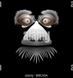 Der Vektor der Hund face Design auf einem weißen Hintergrund. Tier. Vector Illustration Stock Vektor