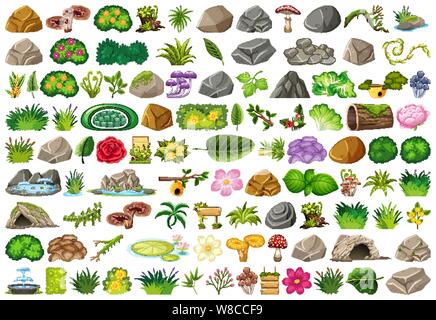 Eingestellt von isolierten Objekten Thema - Gartenarbeit Abbildung Stock Vektor