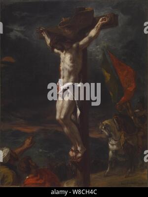 Eugène Delacroix - Christus am Kreuz Stockfoto