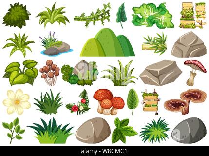 Eingestellt von isolierten Objekten Thema - Gartenarbeit Abbildung Stock Vektor