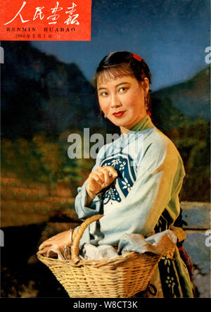 Diese Abdeckung der China Bildliche ausgestellt am 1. Februar 1960 bietet chinesische Opern Sopran Guo Lanying. Stockfoto