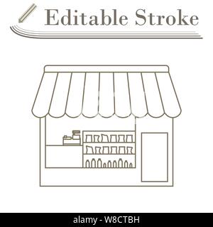 Zelt Shop Symbol. Editierbare Hub einfaches Design. Vector Illustration. Stock Vektor