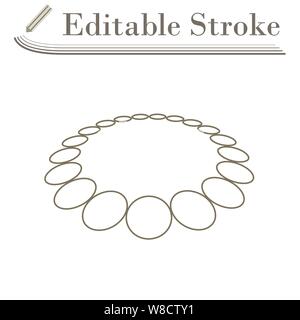 Perlen-Symbol. Editierbare Hub einfaches Design. Vector Illustration. Stock Vektor