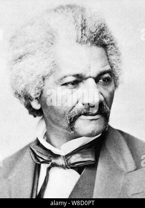 Vintage Kopf und Schultern portrait Foto amerikanischer Sozialreformer, Wahrheit, Redner, Schriftsteller und Staatsmann Frederick Douglass (Frederick Augustus Washington Bailey geboren) (c 1818 - 1895). Foto ca. 1870 von George Francis Schreiber. Stockfoto