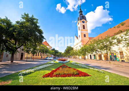 Stadt Sombor Square und Architektur, Region Vojvodina in Serbien Stockfoto