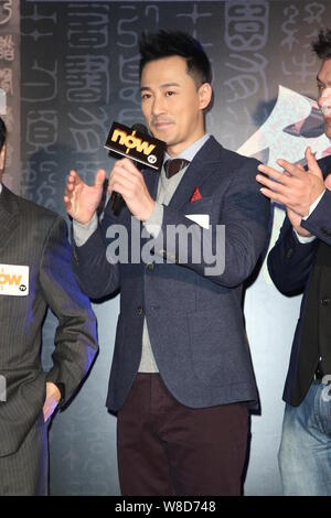 Hong Kong Schauspieler Raymond Lam besucht eine Pressekonferenz für seine TV-Serie "Die tugendhaften Königin des Han" in Hongkong, China, 8. Januar 2015. Stockfoto