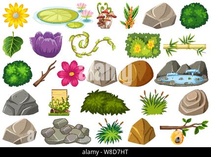 Eingestellt von isolierten Objekten Thema - Gartenarbeit Abbildung Stock Vektor