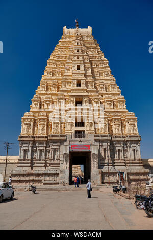 Virupaksha Temple, Hampi, UNESCO-heritge Website, Karnataka, Indien Stockfoto