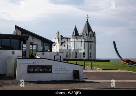 Das Gasthaus und Café an John O Groats North Highlands, Caithness, Schottland die extremsten Punkt auf dem Festland Großbritannien Stockfoto