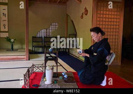 Japan, Honshu Island, Region Kansai, Kyoto, Teezeremonie Stockfoto
