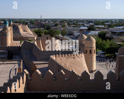 Ota-Gate, Stadtmauer, historischen Stadt Ichan Qala, Chiwa, Usbekistan, Asien, UNESCO Weltkulturerbe Stockfoto