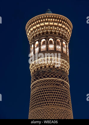 Kalon Minarett, historische Stadt Buchara, Usbekistan, Asien, UNESCO Weltkulturerbe Stockfoto