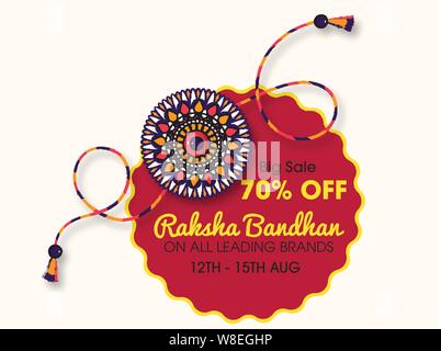 Happy Raksha Bandhan Schöne hinduistische Fest Hintergrund Stock Vektor
