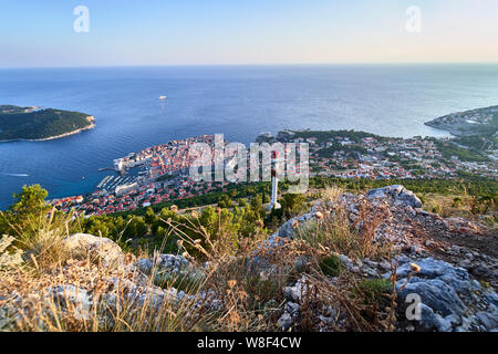 Blick von Dubrovnik. Kroatien Stockfoto