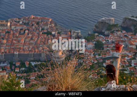 Blick von Dubrovnik. Kroatien Stockfoto