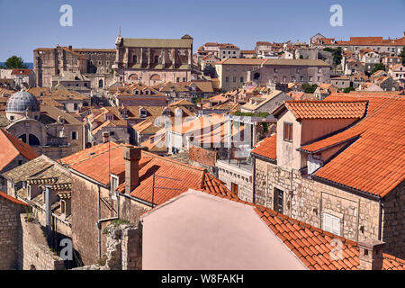 Panorama Dubrovnik Altstadt Dächer. Europa, Kroatien Stockfoto