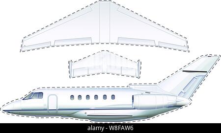 Eine private Jet Modell gemacht um zu schauen, wie ein Styropor Flugzeug sie zusammenbauen kann Stock Vektor