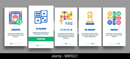 Interaktive Spiele für Kinder Vektor Onboarding Stock Vektor