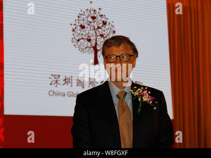 Bill Gates, Mitbegründer von Microsoft und co-Chair der Bill & Melinda Gates Foundation, nimmt an der Eröffnung des Globalen chinesischen Philant Stockfoto