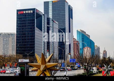 ---- Blick auf die Konzernzentrale von Anbang Insurance Group in Peking, China, 1. Februar 2015. Die Bank von Portugal in exklusive Gespräche w Stockfoto