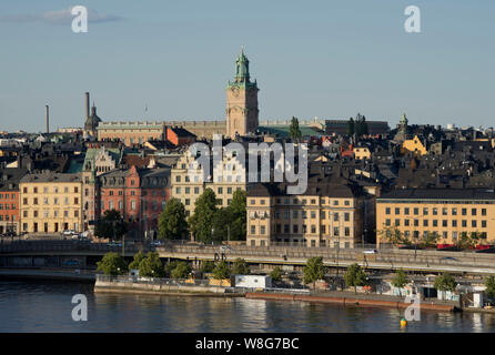 Blick auf Stockholm aus der Nachbarschaft Bezirk ‎fashionable Södermalm, Stockholm, Schweden Stockfoto