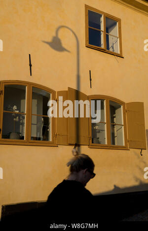 Blick auf die ‎Fashionable Nachbarschaft Stadtteil Södermalm, Stockholm, Schweden Stockfoto