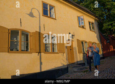 Blick auf die ‎Fashionable Nachbarschaft Stadtteil Södermalm, Stockholm, Schweden Stockfoto